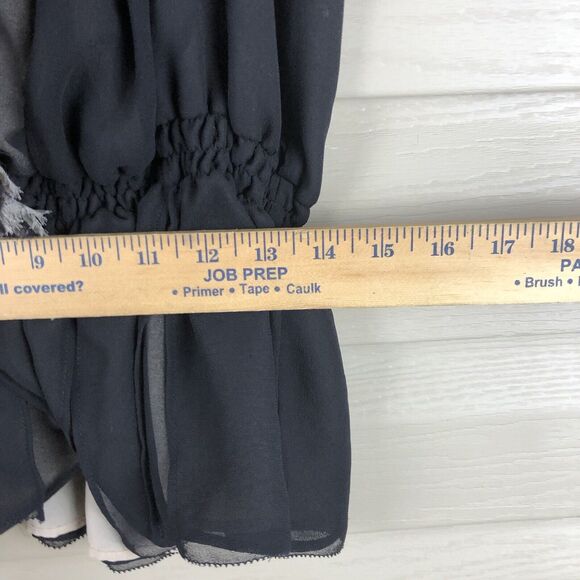 Neiman Marcus Robert Rodriguez Blouse Tank Top Sz L Target Lace Ruffle Career - Picture 9 of 10